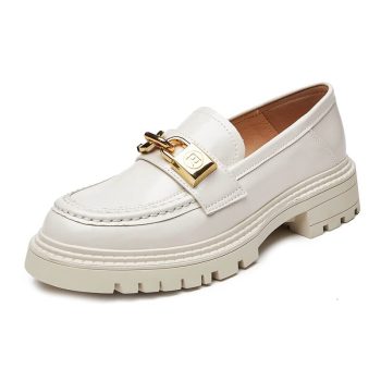 Chunky Leather Loafers For Women