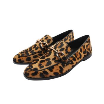 Leopard Print Flat Loafers