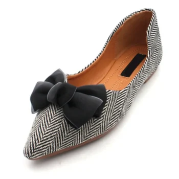 Pointed Toe Bowknot Ballet Flats