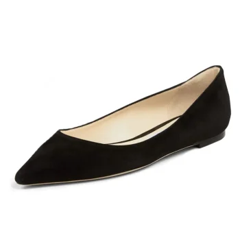 Romy Suede Pointed Toe Ballet Flats